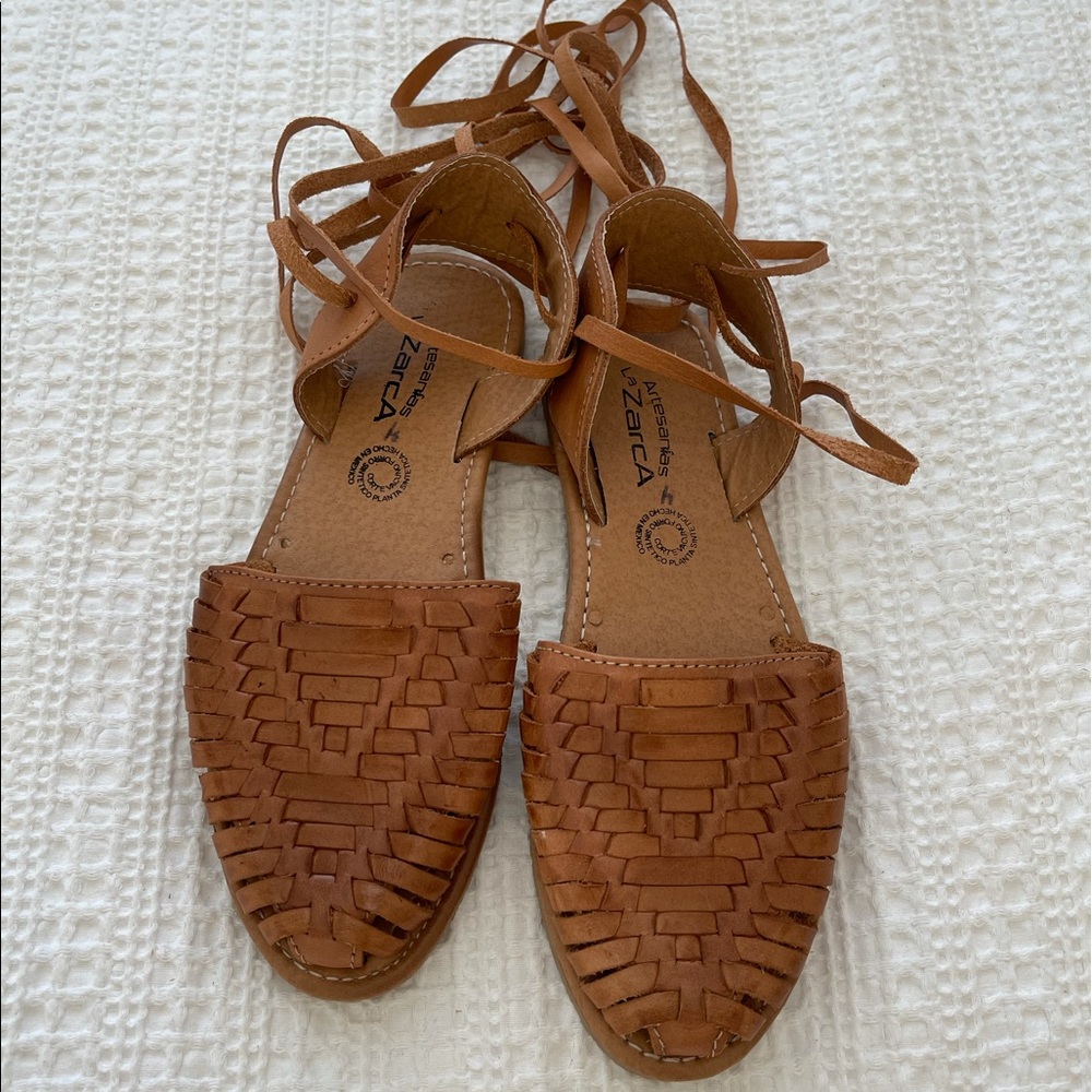 Lace up Mexican brown huarache sandal